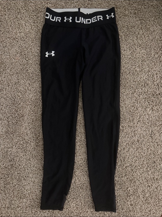 Under Armour Other - Under Armour Black High-Waist Compression Leggings with White Logo